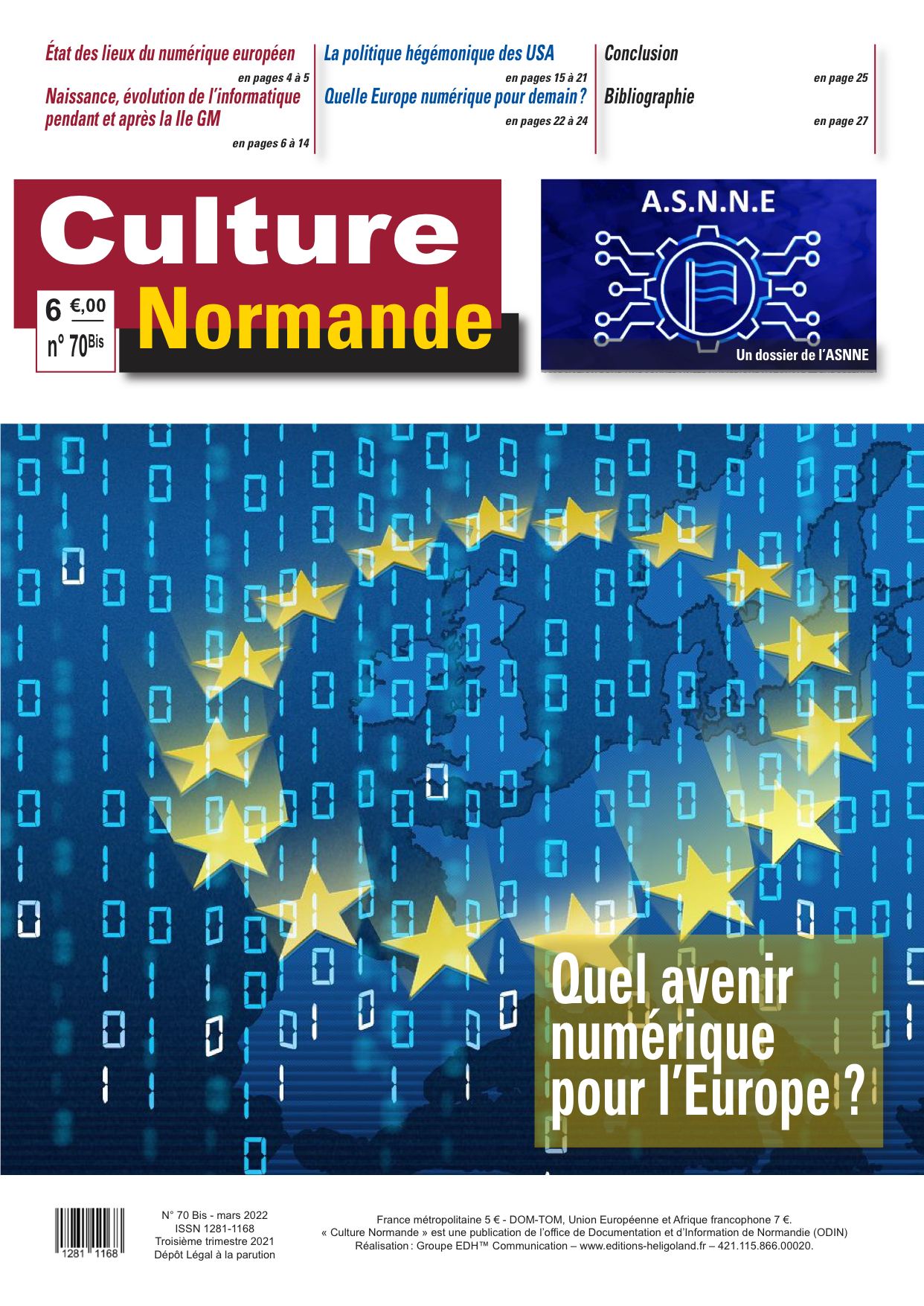 Le n°70 de Culture Normande vient de paraître avec son n° Hors Série